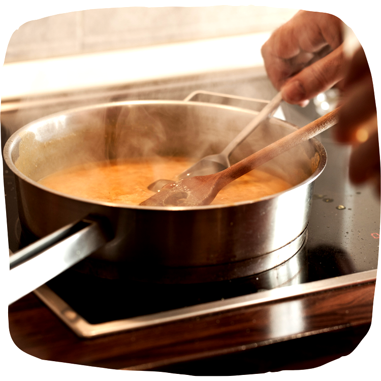 Image of In a pan, set it to medium heat. Add the...